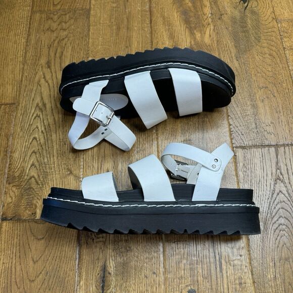 Steve Madden Madden Girl Shoes Women’s 8.5 White Doral Chunky Platform Sandals - Picture 4 of 6